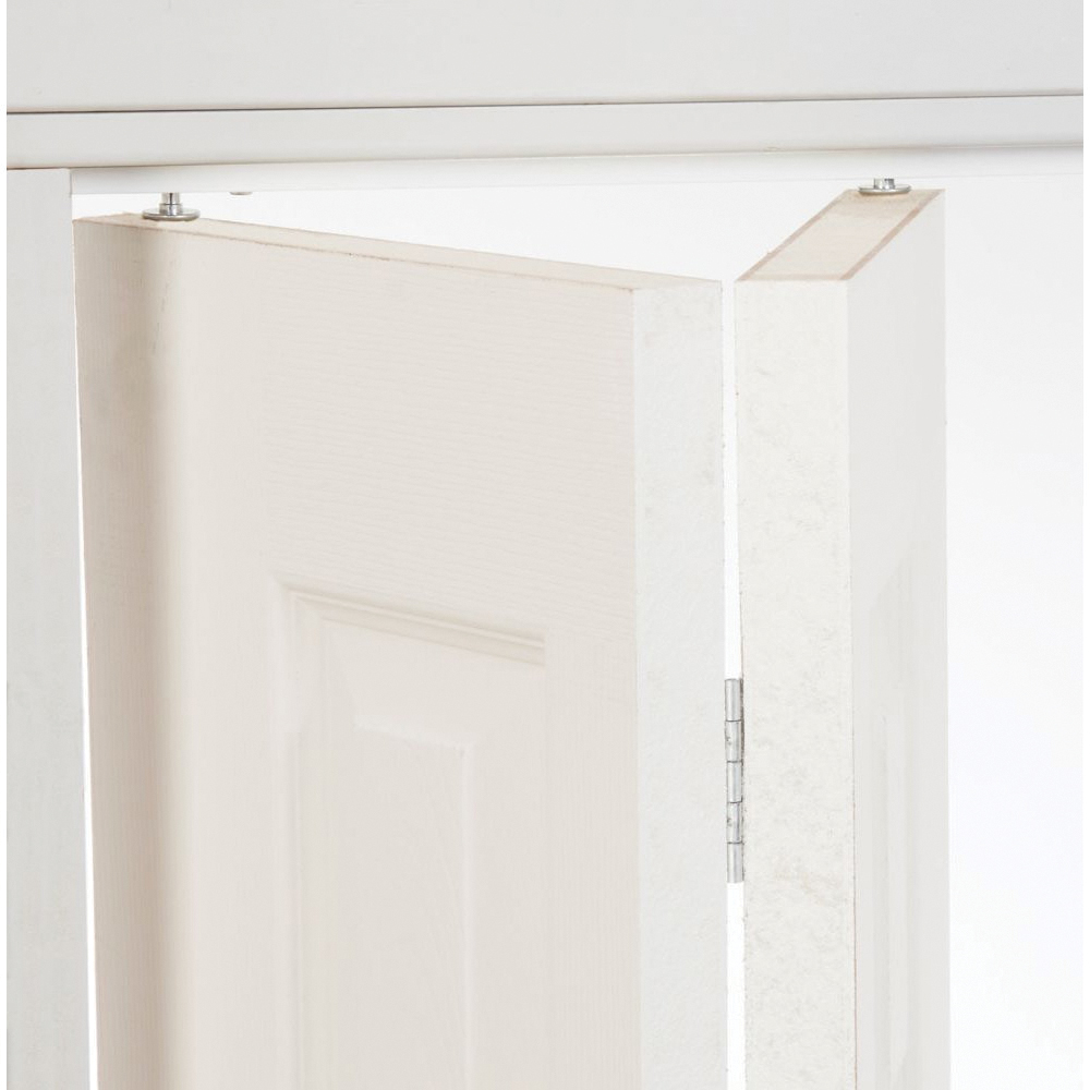 National Hardware N343-715 Folding Door Hardware Set, Steel, White, Surface Mounting, For: Bi-Fold Doors - 3
