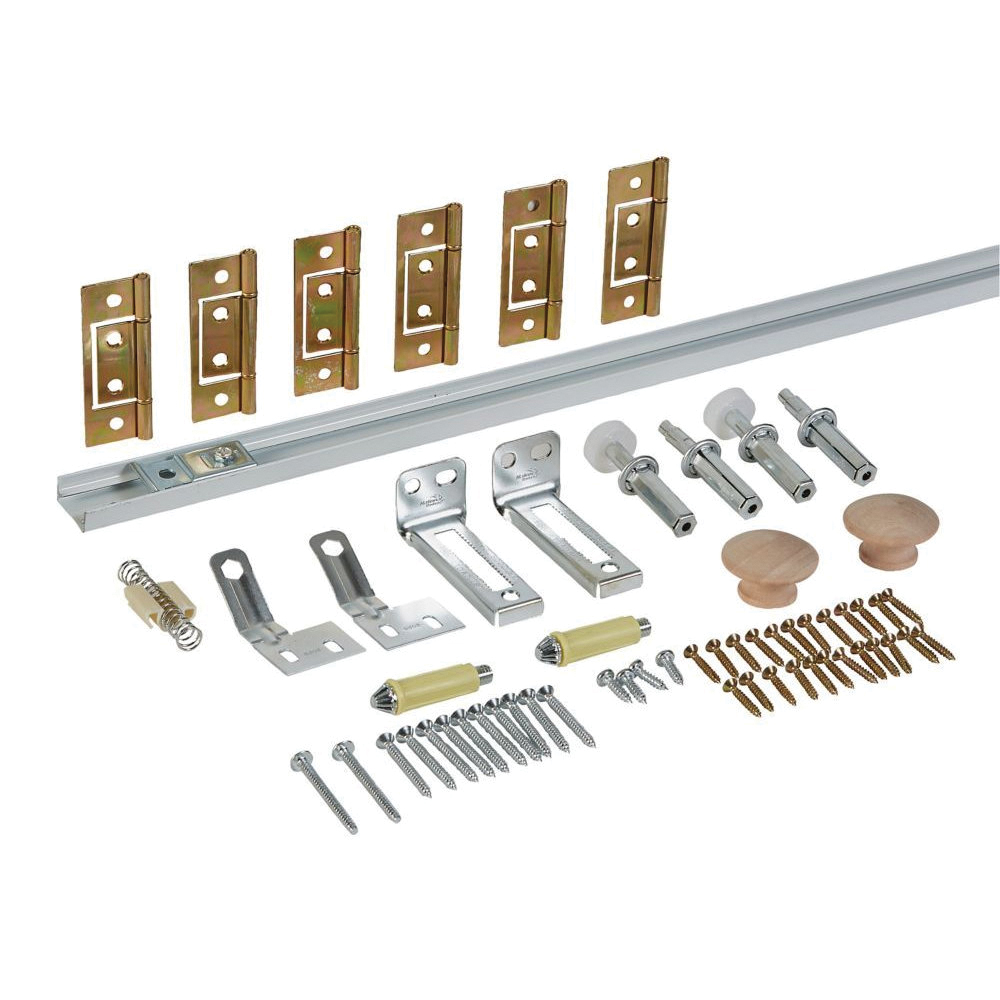 National Hardware N343-731 Folding Door Hardware Set, Steel, White, Surface Mounting, For: Bi-Fold Doors - 4