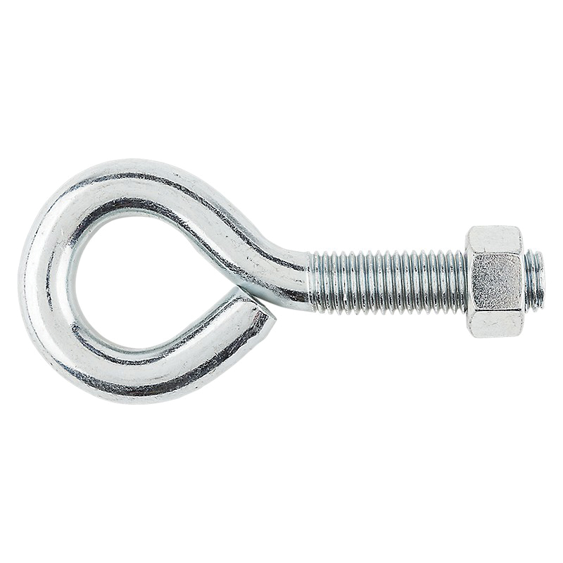 N347-716 Eye Bolt, 3/4-10 Thread, Coarse Thread, 2-3/4 in L Thread, 1-1/2 in ID Dia Eye, Steel, Zinc