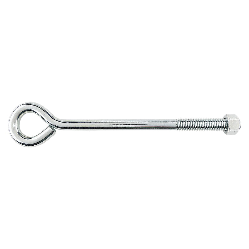 N347-757 Eye Bolt, 3/4-10 Thread, Coarse Thread, 3-3/4 in L Thread, 1-1/2 in ID Dia Eye, Steel, Zinc