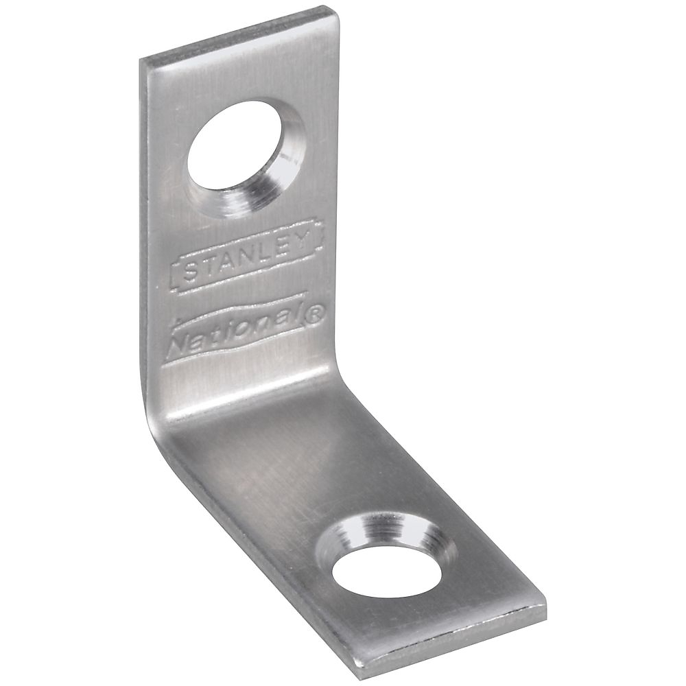 V415 Series N348-292 Corner Brace, 1 in L, 1/2 in W, 1 in H, Stainless Steel, 0.07 Thick Material