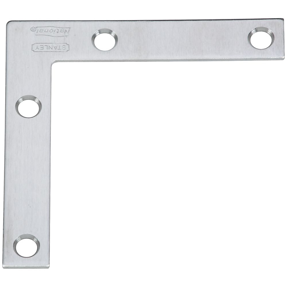 V417 Series N348-334 Corner Brace, 3 in L, 1/2 in W, 3 in H, Stainless Steel