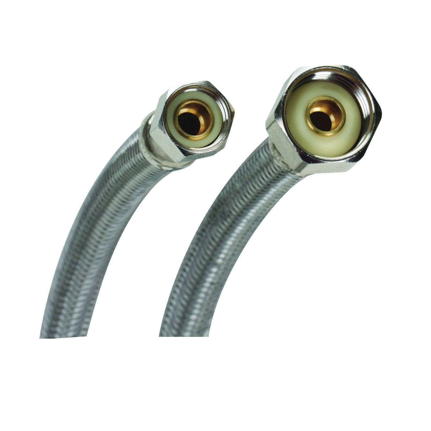 B1F20 Water Supply Connector, 3/8 x 1/2 in, Compression x FIP, Polymer/Stainless Steel, 20 in L