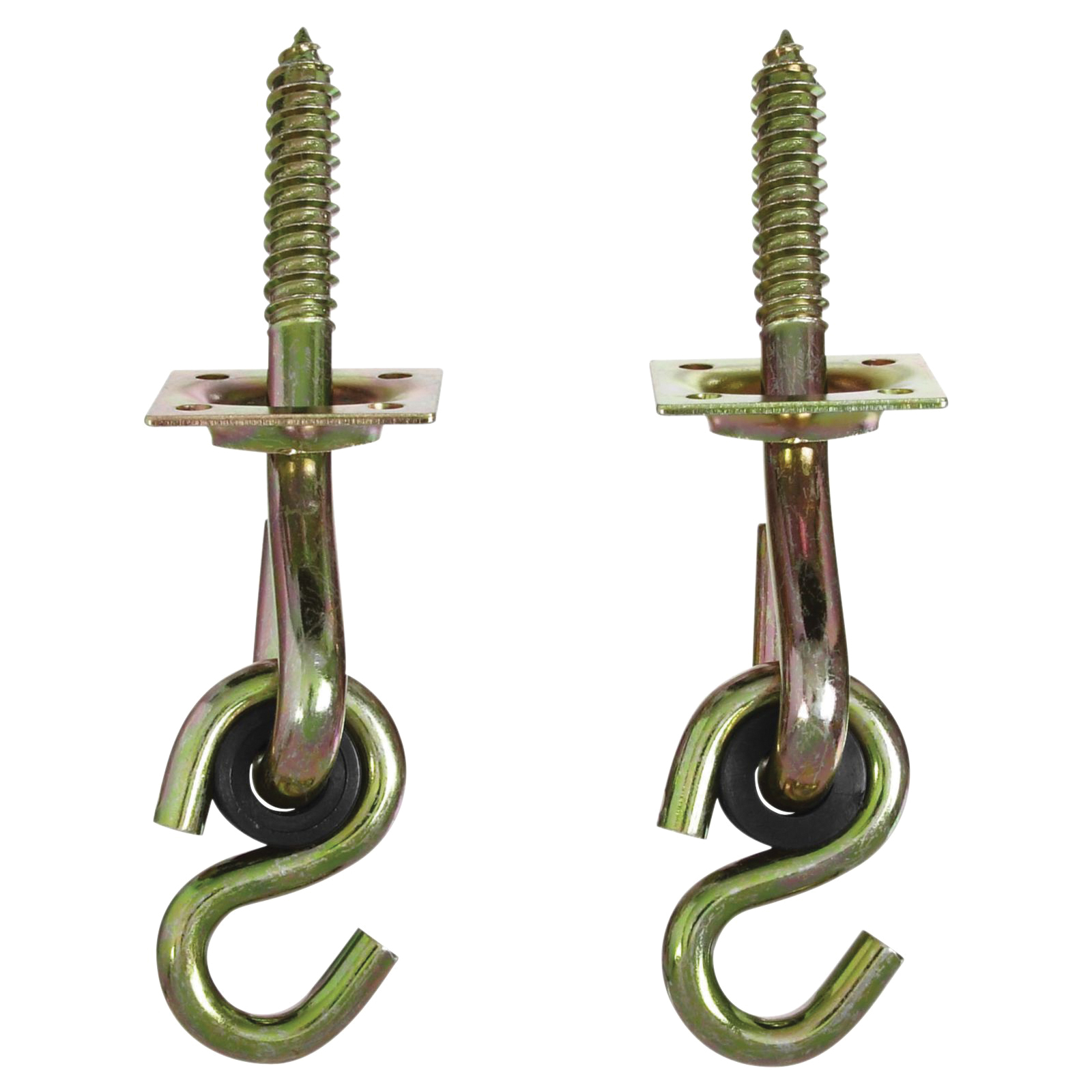 V2038 N264-069 Swing Hook Kit, 0.32 in Opening, Steel, Yellow, 2 Pack