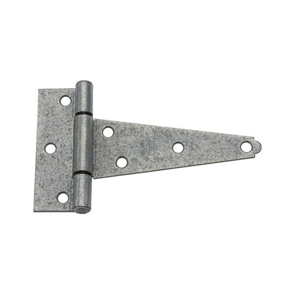 N129-395 T-Hinge, 5 in H Frame Leaf, Steel, Galvanized, 48 lb, 1 Pack