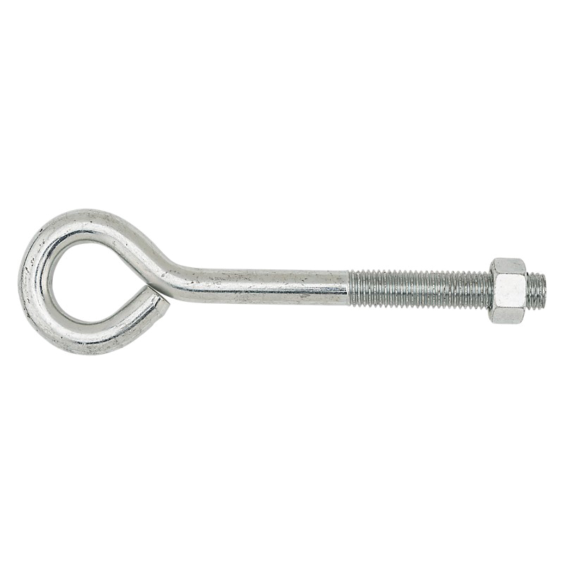 N347-732 Eye Bolt, 3/4-10 Thread, Coarse Thread, 3-3/4 in L Thread, 1-1/2 in ID Dia Eye, Steel, Zinc