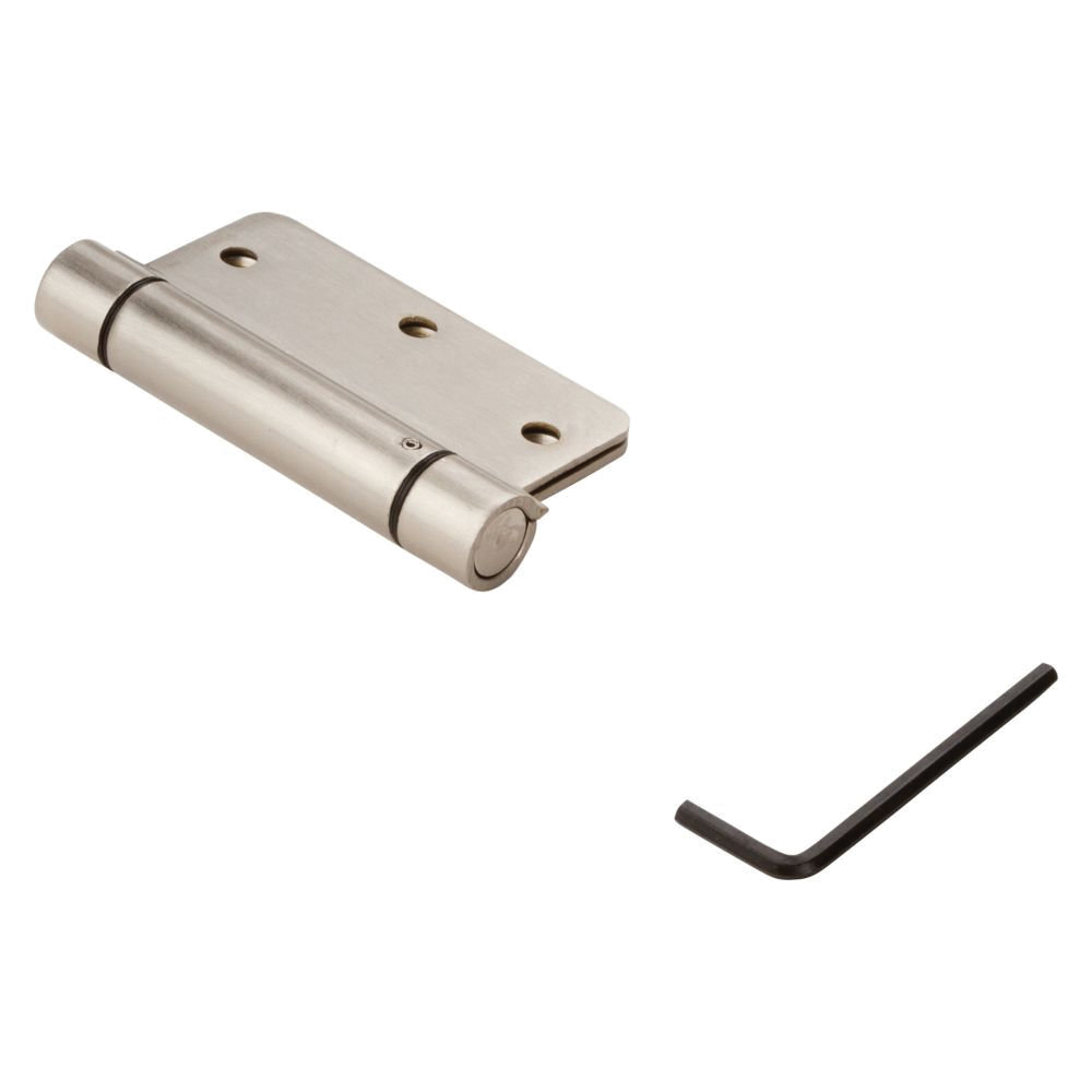 N350-835 Spring Hinge, Steel, Satin Nickel, 30 lb