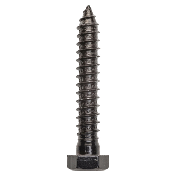 V1863 Series N179-155 Lag Bolt, 1/2 in Thread, 3 in Length, Steel, Powder-Coated, 4 Pack