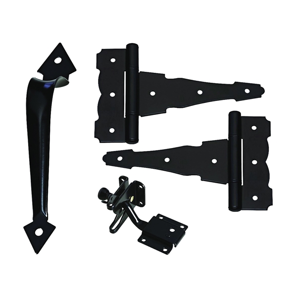 DPV878 Series N343-467 Self-Latching Gate Kit, Steel, Black, 1-Piece