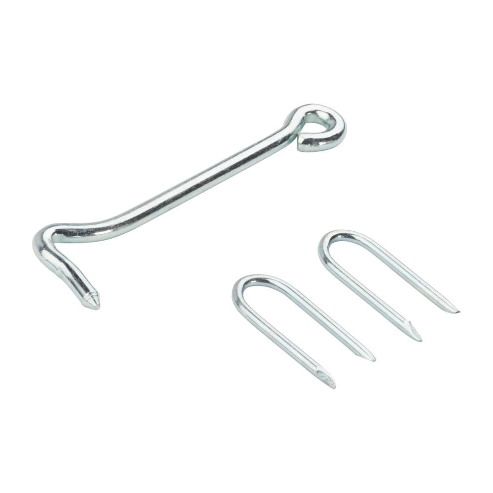 V2102 Series N122-242 Gate Hook, 1-1/32 in Opening, 5/16 in Dia Wire, Steel, Zinc-Plated