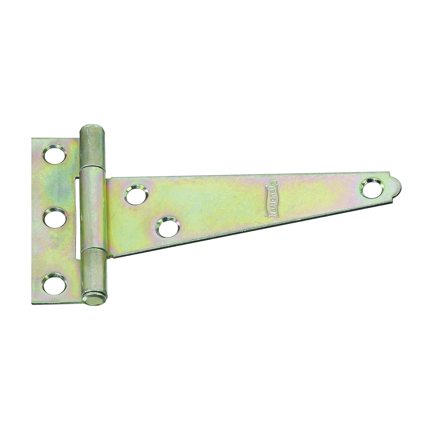 N128-579 T-Hinge, 2.44 in W Frame Leaf, 3/4 in H Frame Leaf, Steel, Zinc-Plated, Tight Pin, 18 lb