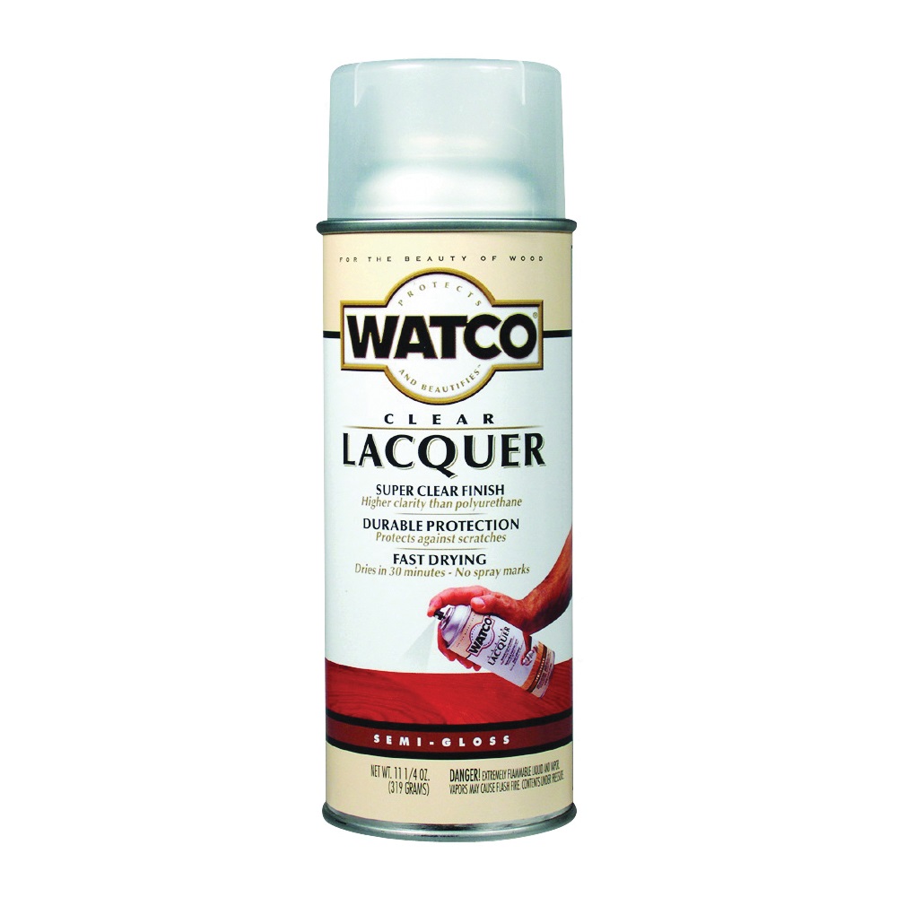 63181 Lacquer Spray, Semi-Gloss, Liquid, Clear, 11.25 oz, Can