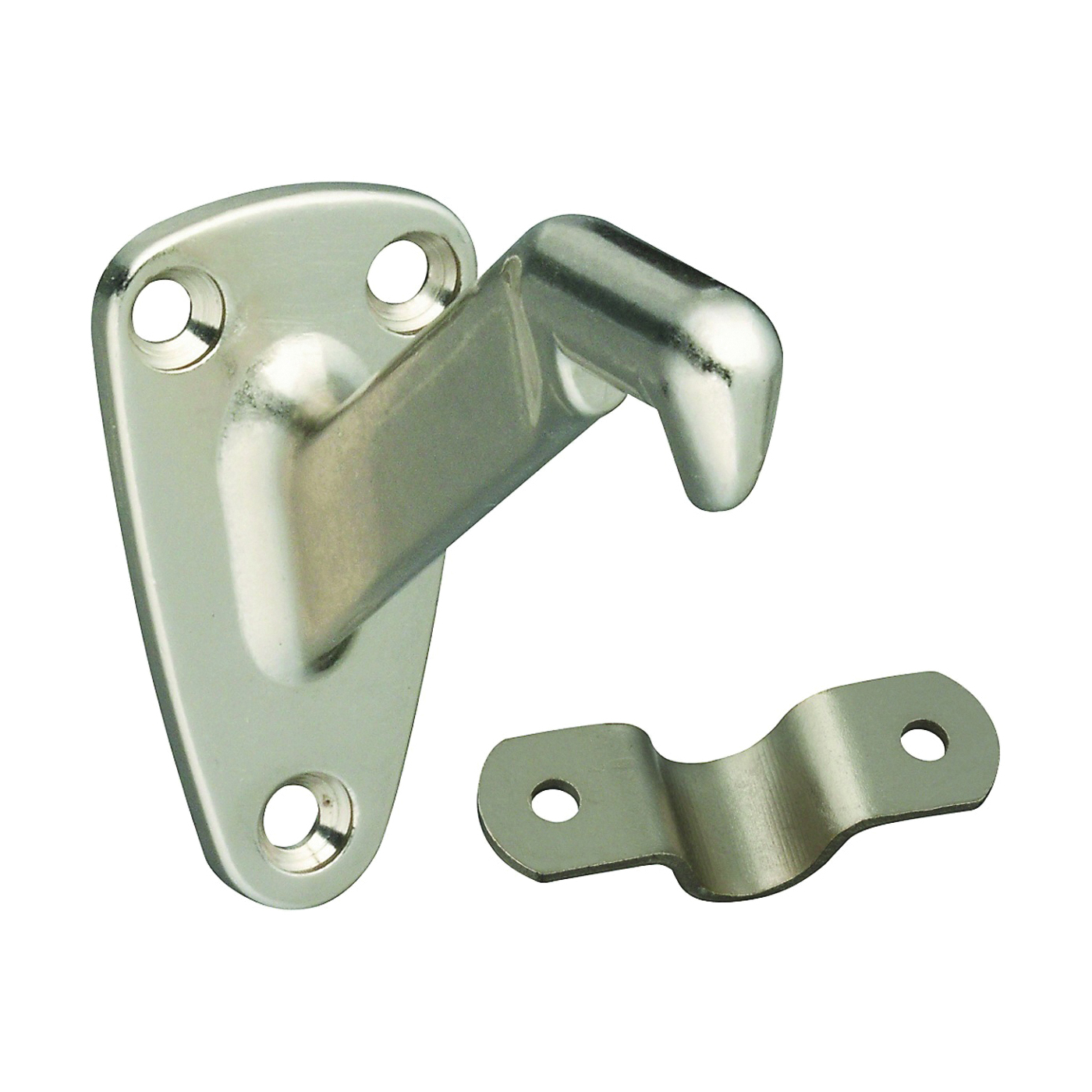 N325-548 Handrail Bracket with Strap, 250 lb, Zinc, Satin Nickel