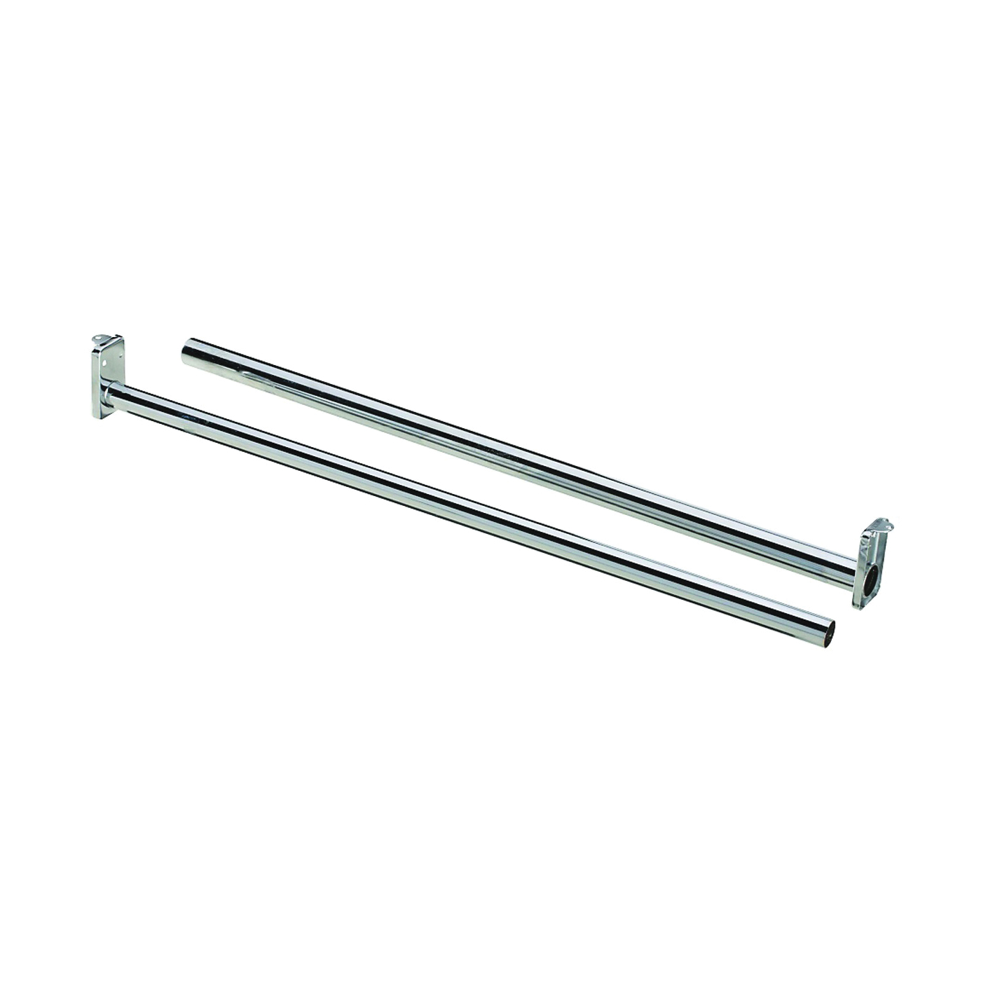 DPV209 Series N338-301 Closet Rod, 18 to 30 in L, Steel, Bright