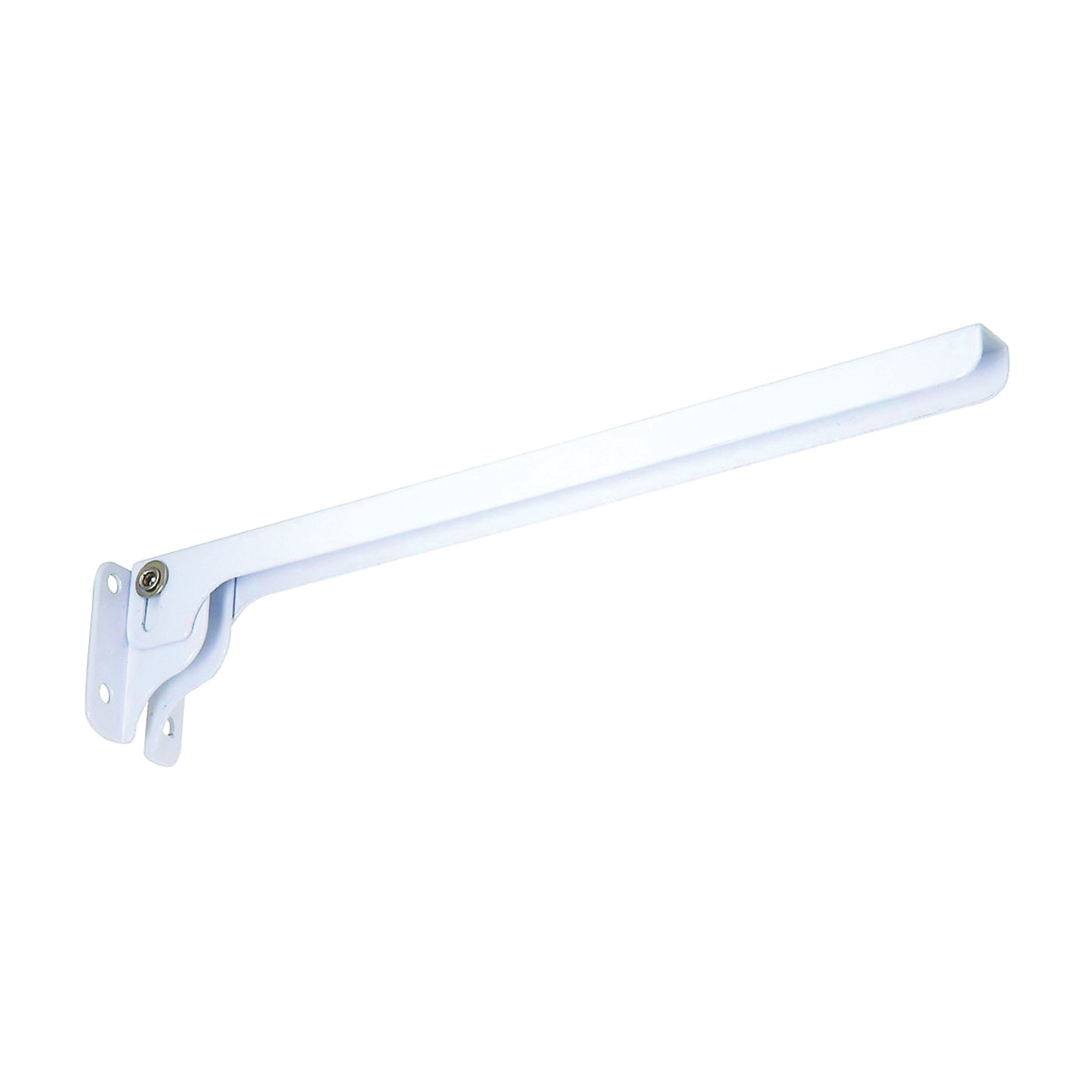 V215 N210-864 Foldable Shelf Bracket, 35 lb, 12 in L, Steel, White, 2 Pack