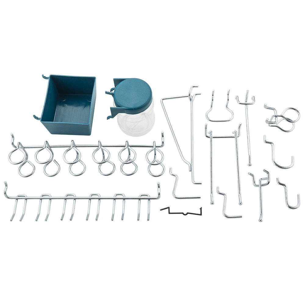 N112-058 Peg Hook Assortment, 1/8, 1/4 in Opening, Steel, Zinc-Plated