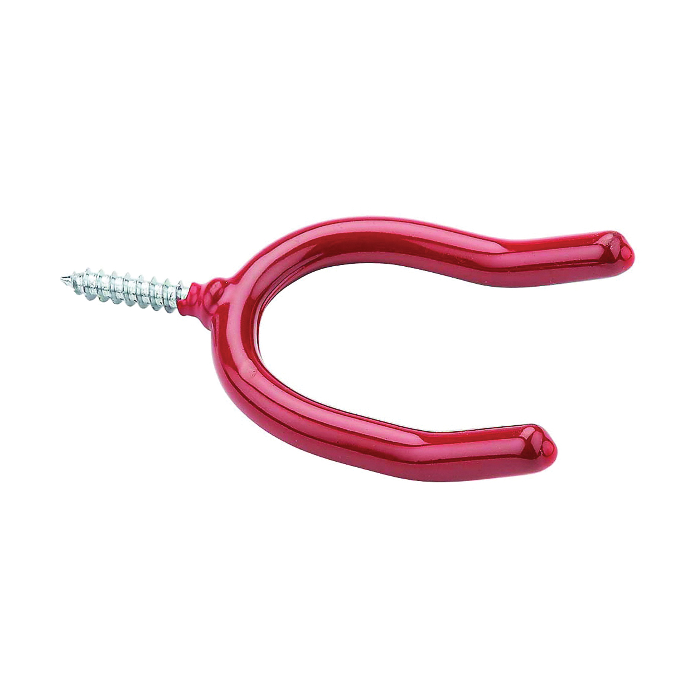 V2210 N188-004 Storage Hook, 12 lb, 1-5/8 in Opening, Screw Mounting, Steel, Red, 2 Pack