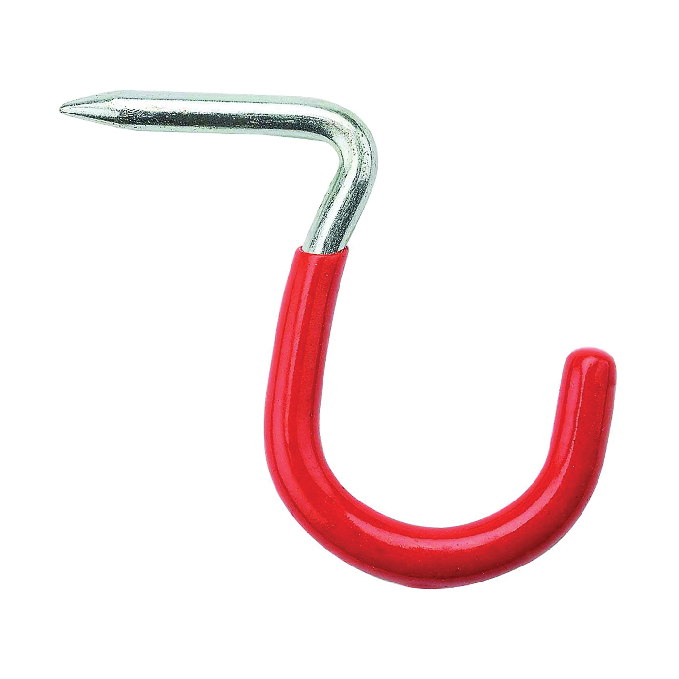 V2221 N112-032 Storage Screw Hook, 20 lb, Hammer-In Mounting, Steel, Red, 3 Pack