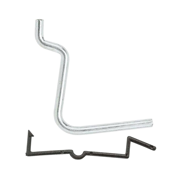 N180-003 Peg Hook, 1-1/2 in, 1/8, 1/4 in Opening, Steel, Zinc