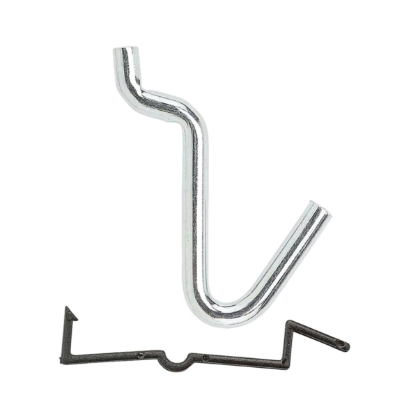 N180-022 Peg Hook, 1/4 in, 1/8, 1/4 in Opening, Steel, Zinc, 8 Pack
