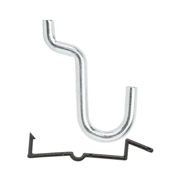 N180-017 Peg Hook, 5/8 in, 1/4 in Opening, Steel, Zinc, 8 Pack