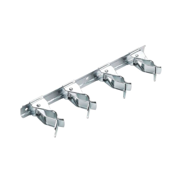 N112-074 Tool Storage Clip, 4-Compartment, Steel, Silver