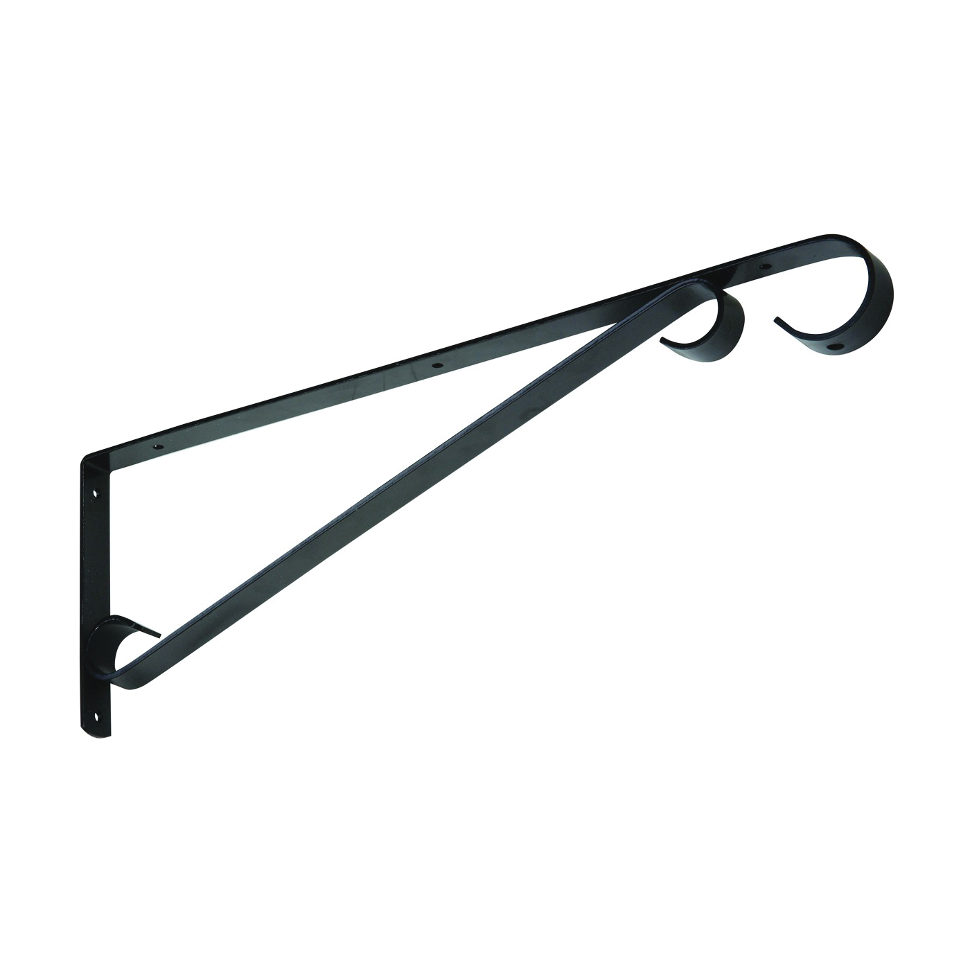 N274-621 Plant Bracket/Sign Holder, 15 in L, Steel, Black