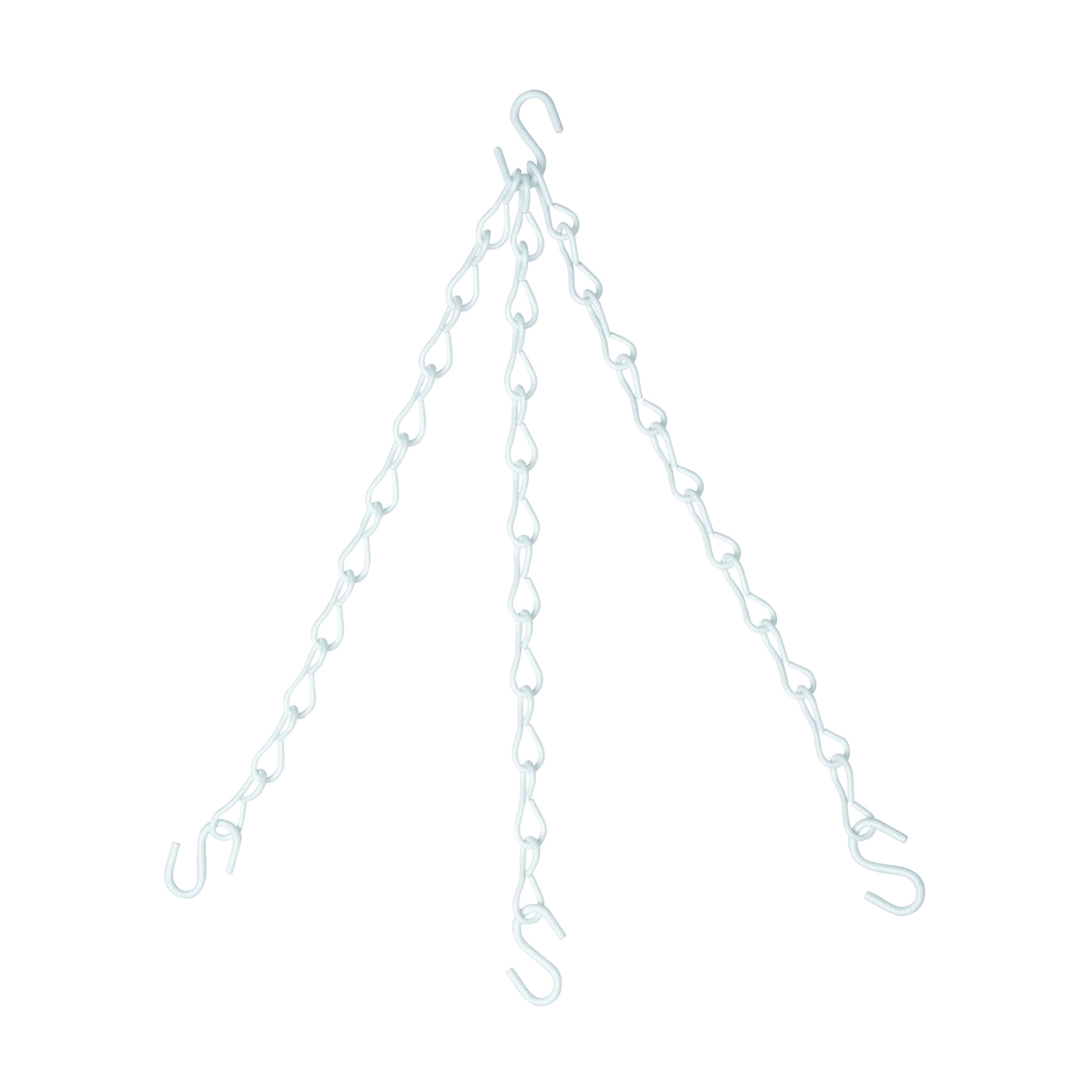 N275-040 Flower Plant Chain, 18 in L, Steel, White