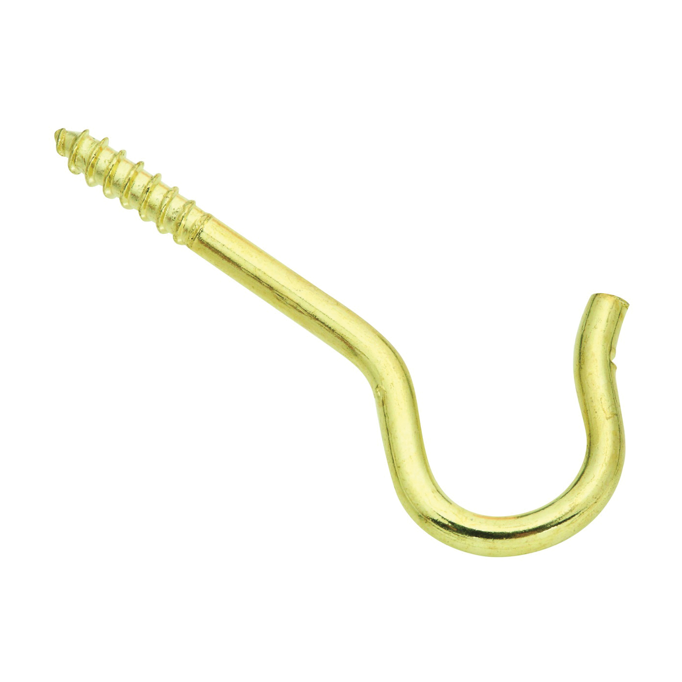 V2666 Series N274-936 Ceiling Hook, 2-1/5 in L, Steel, Brass, 3 Pack