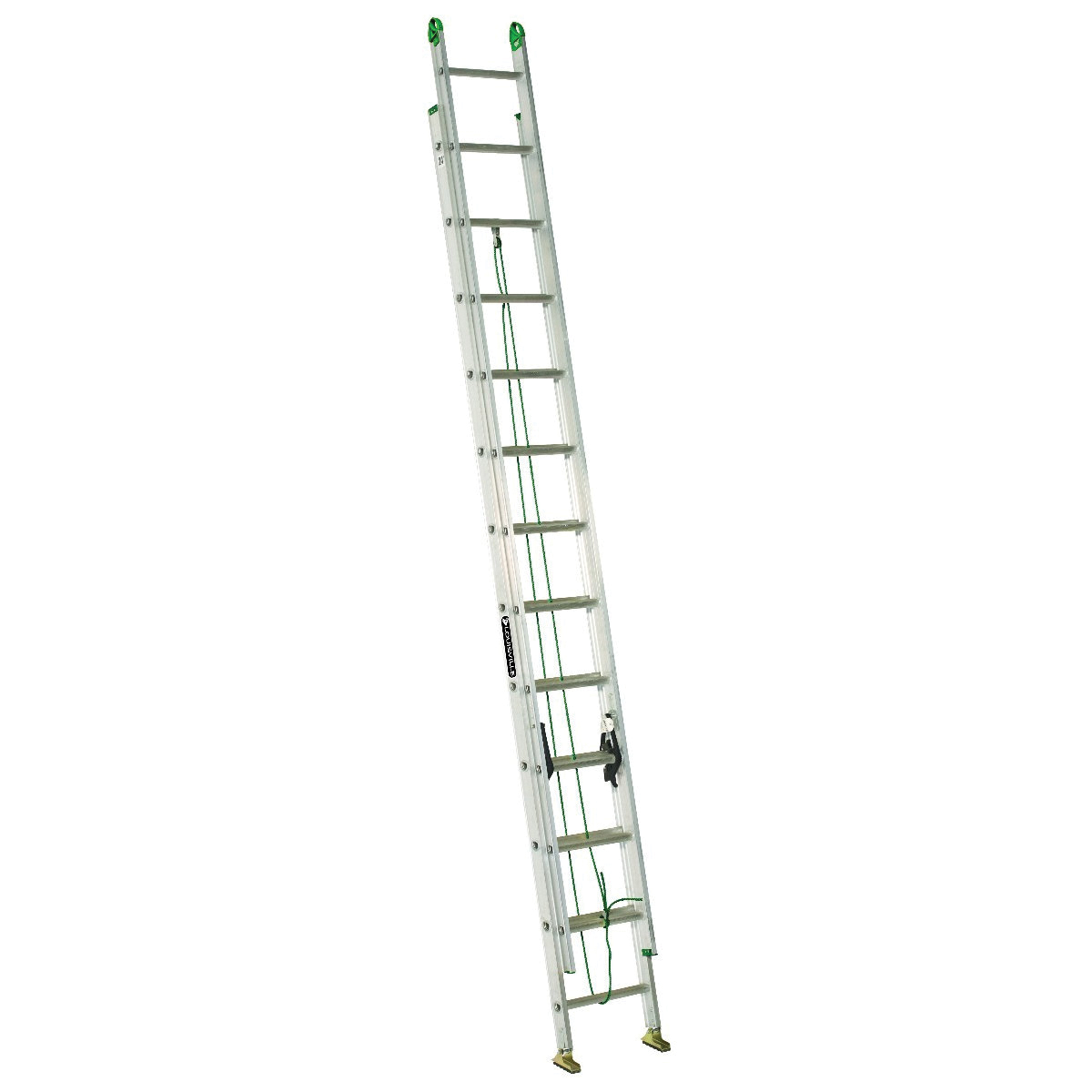 AE4224PG Extension Ladder, 286 in H Reach, 225 lb, 24-Step, 1-1/2 in D Step, Aluminum
