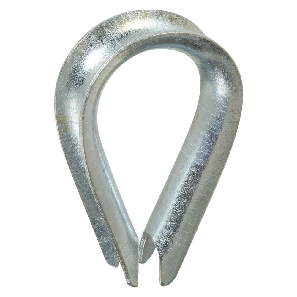 3232BC Series N176-834 Wire Rope Thimble, 1-15/32 in Dia x 2-5/16 in L Dimensions, Steel, Zinc