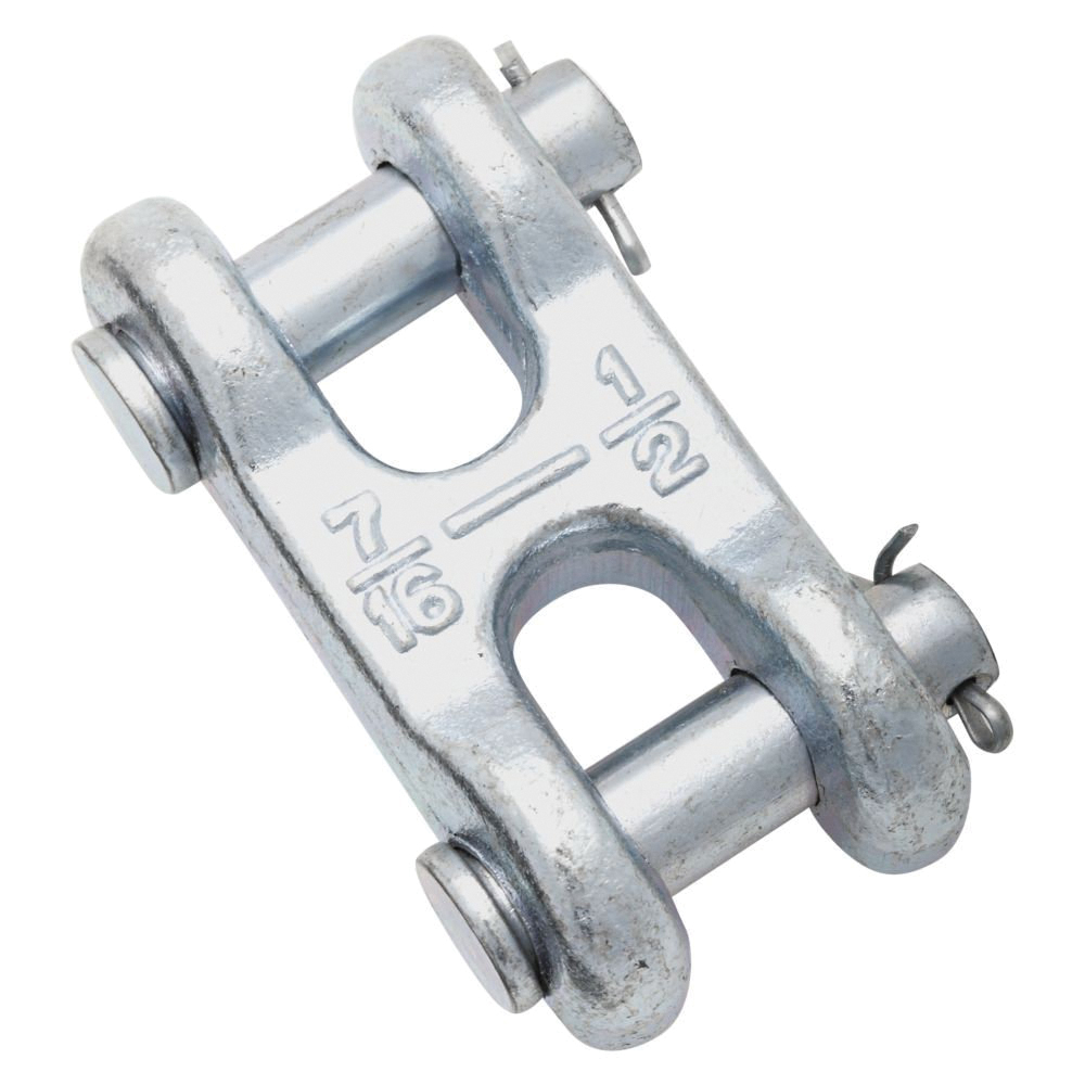 3248BC Series N240-895 Clevis Link, 1/2 in Trade, 9200 lb Working Load, 43 Grade, Steel, Zinc-Plated