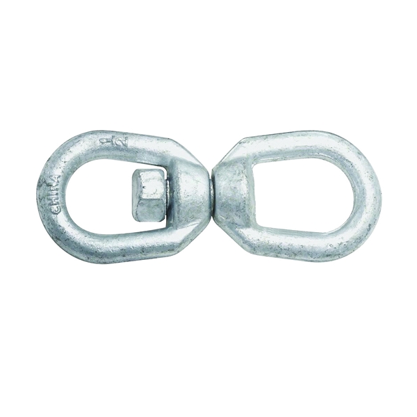 3252BC Series N241-117 Chain Swivel, 1/2 in Trade, 3600 lb Working Load, Steel, Galvanized