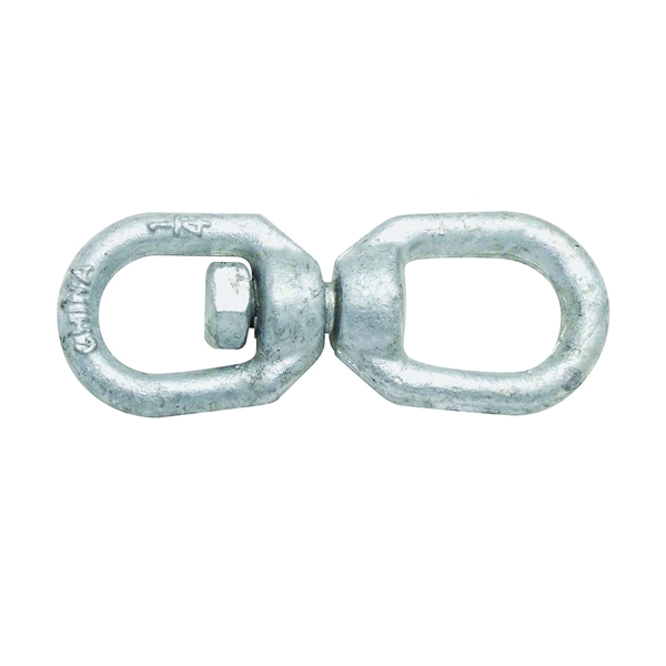 3252BC Series N241-075 Chain Swivel, 1/4 in Trade, 850 lb Working Load, Steel, Galvanized