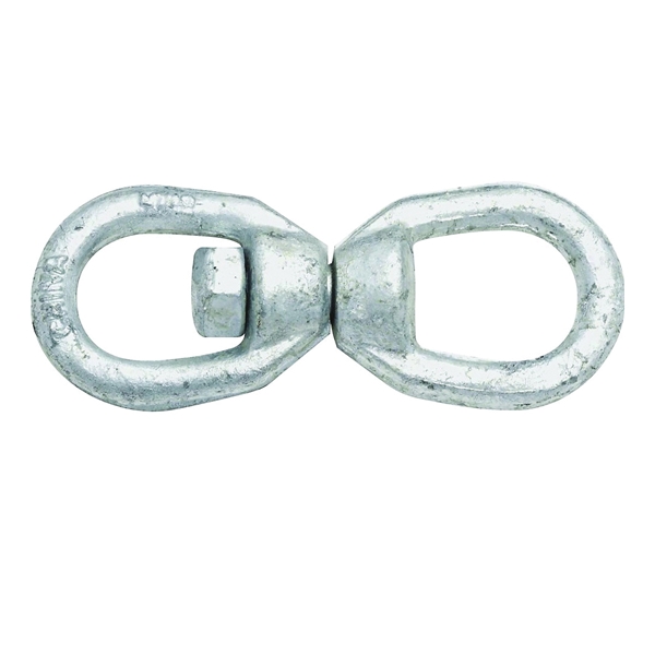 3252BC Series N241-083 Chain Swivel, 5/16 in Trade, 1260 lb Working Load, Steel, Galvanized