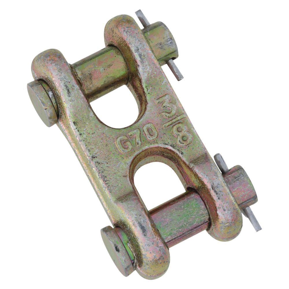 3248BC Series N282-137 Clevis Link, 3/8 in Trade, 6600 lb Working Load, 70 Grade, Steel, Yellow Chrome