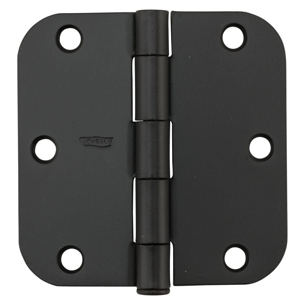 N612-062 Door Hinge, 5/8 in Corner Radius, 3-1/2 in H Frame Leaf, Steel, Oil-Rubbed Bronze, Non-Rising, Full-Mortise, 50 lb, 12 Pack
