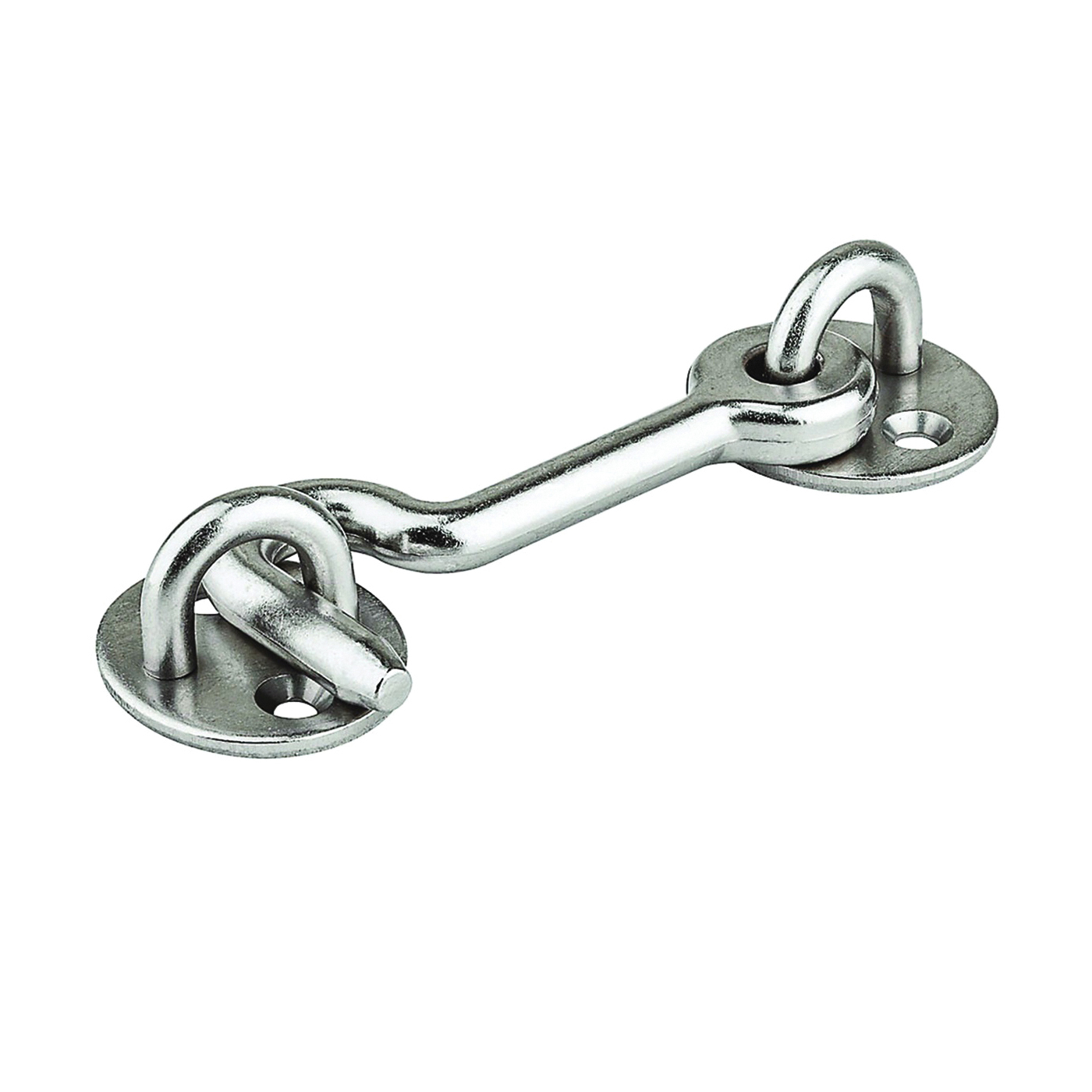 N187-036 Privacy Hook, Steel, Satin Nickel, 4 in Length, 7/8 in Width