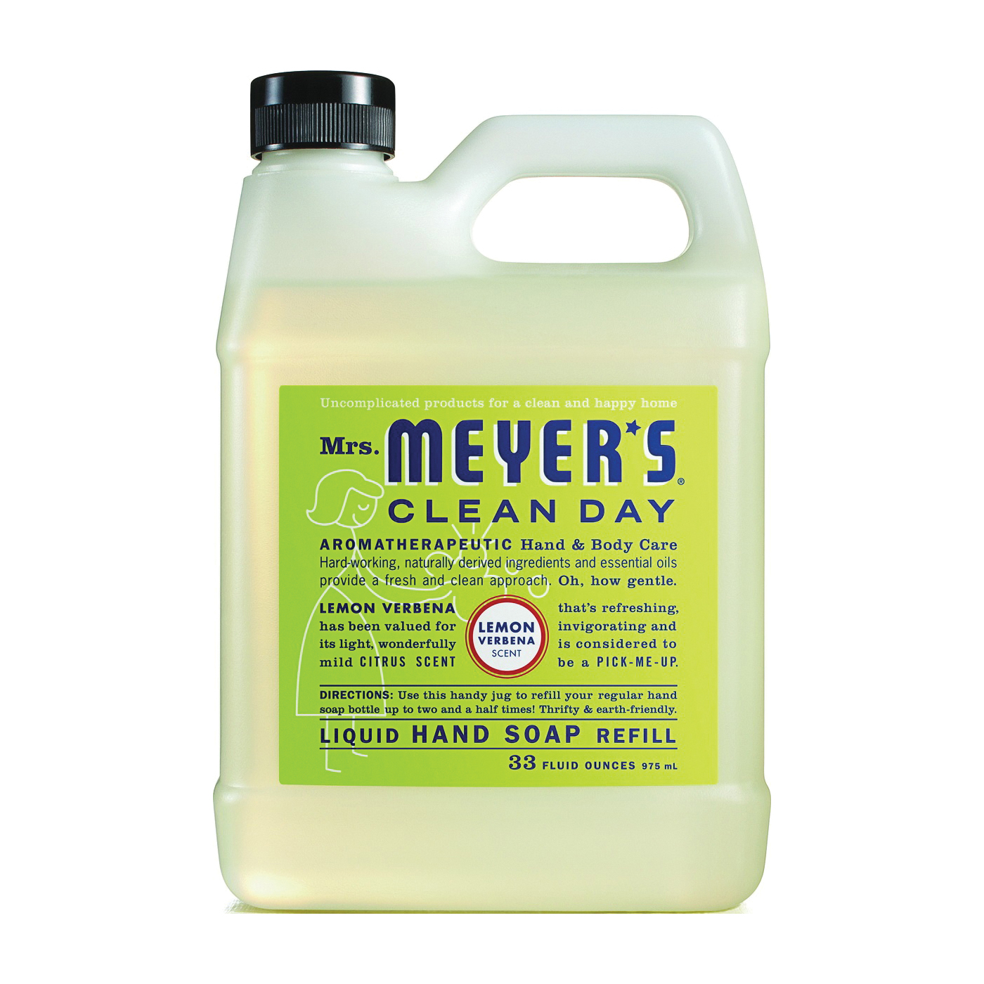 12163 Hand Soap Refill, Liquid, Lemon Verbena, 33 oz Jug