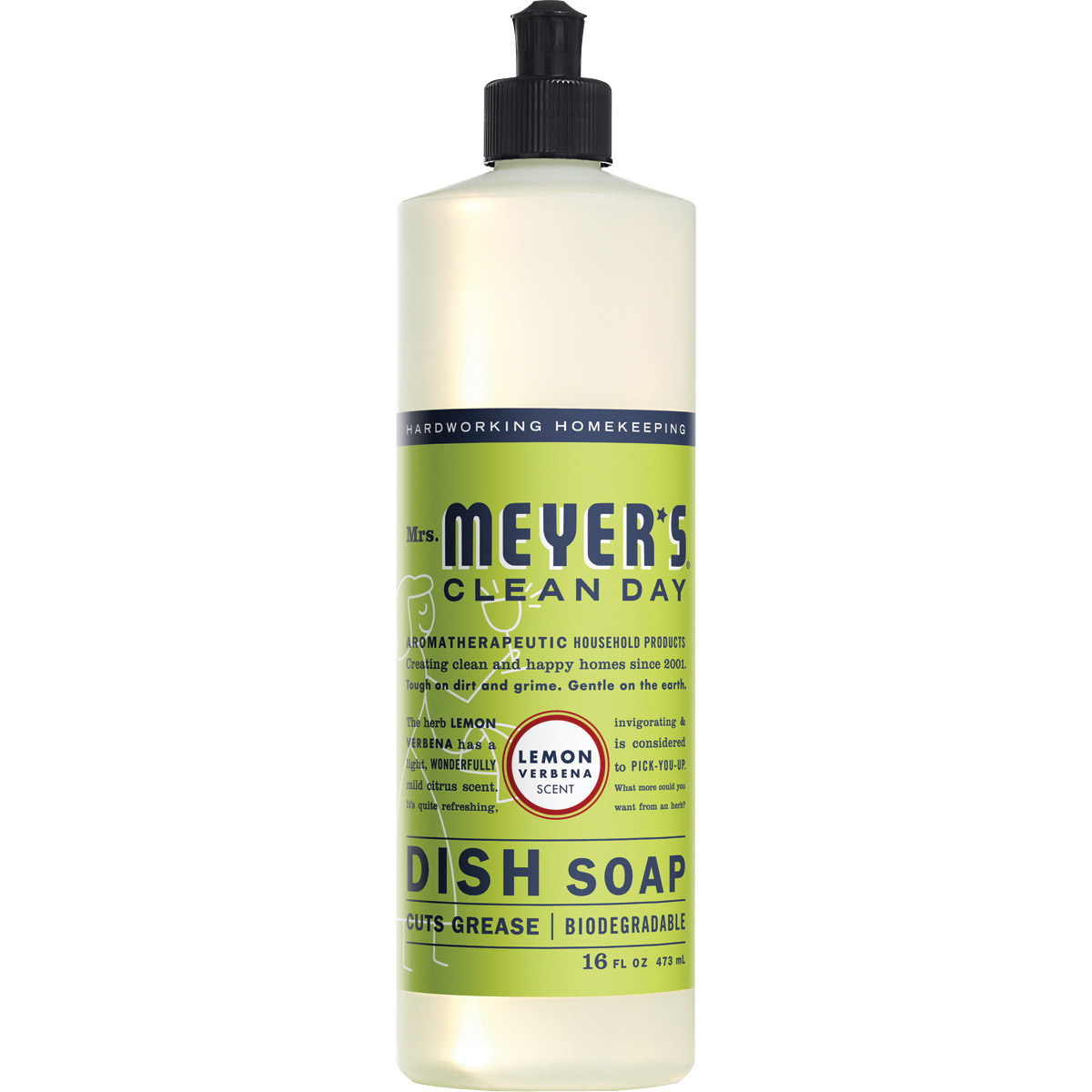 12103 Dish Soap, 16 oz, Liquid, Lemon, White