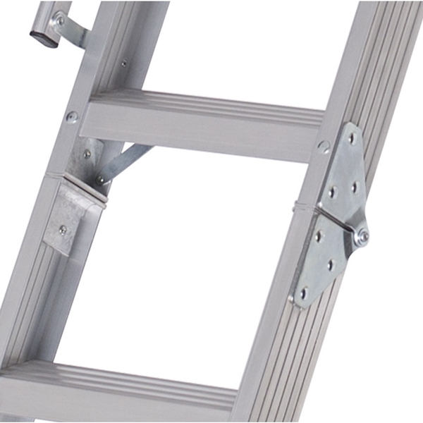 Louisville Everest Series AL258P Aluminum Attic Ladder, Opening 25-1/2 x 63 in, Fits Ceiling Heights of 10 ft to 12 ft - 3