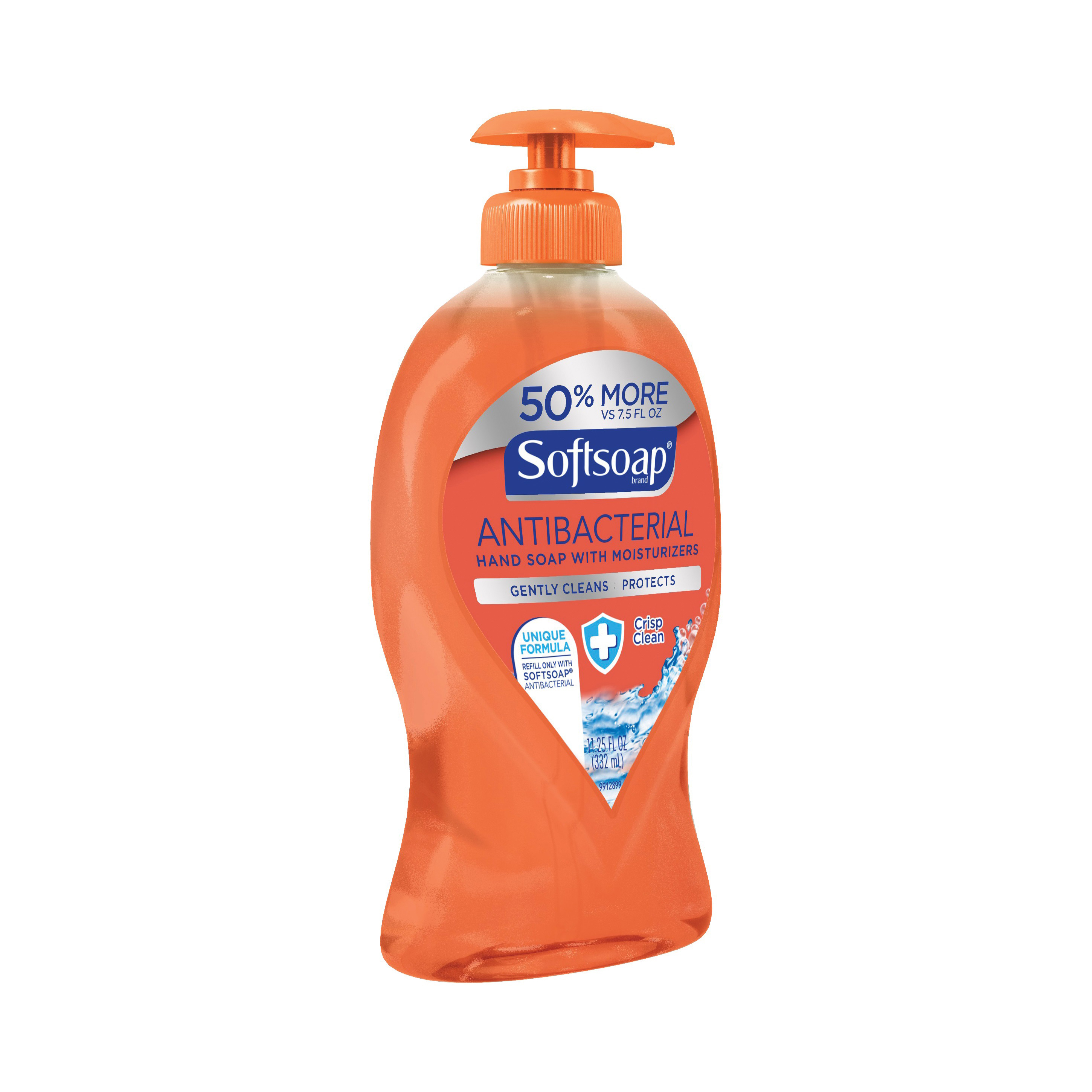 US03562A Hand Soap, Liquid, Orange, Crisp Clean, 11.25 oz Bottle