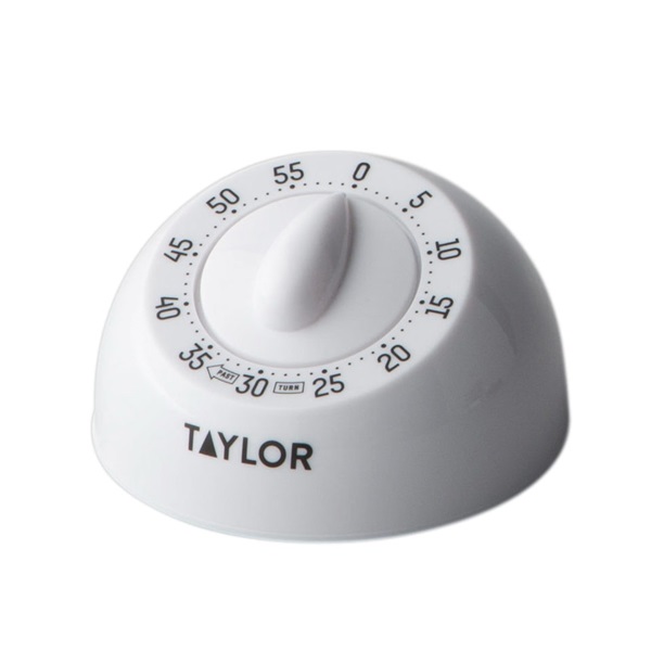 Taylor 5832 Mechanical Timer, 60 min, White - 1