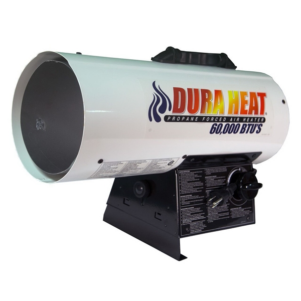 Dura Heat GFA60A Forced Air Heater, 20 lb Fuel Tank, Liquid Propane, 30000/40000/60000 Btu, 99 % Efficiency - 2