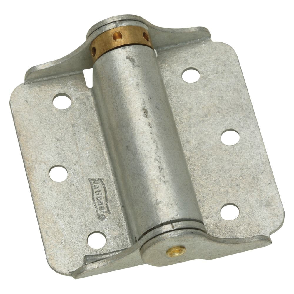 N115-105 Spring Hinge, 0.08 in Thick Frame Leaf, Galvanized Steel, 25 lb, 2 Pack