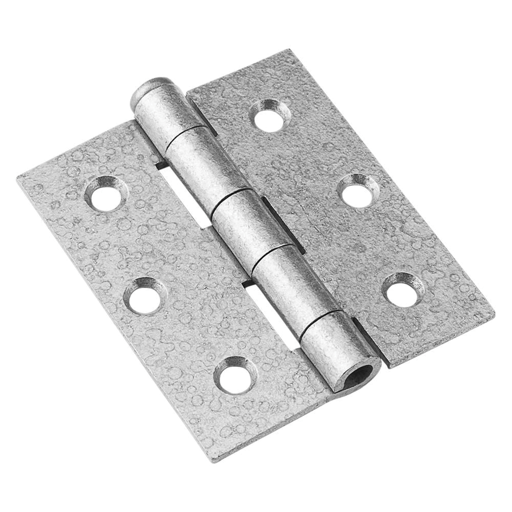 N208-850 Broad Hinge, 3 in W Frame Leaf, 0.08 in Thick Frame Leaf, Steel, Galvanized, 45 lb