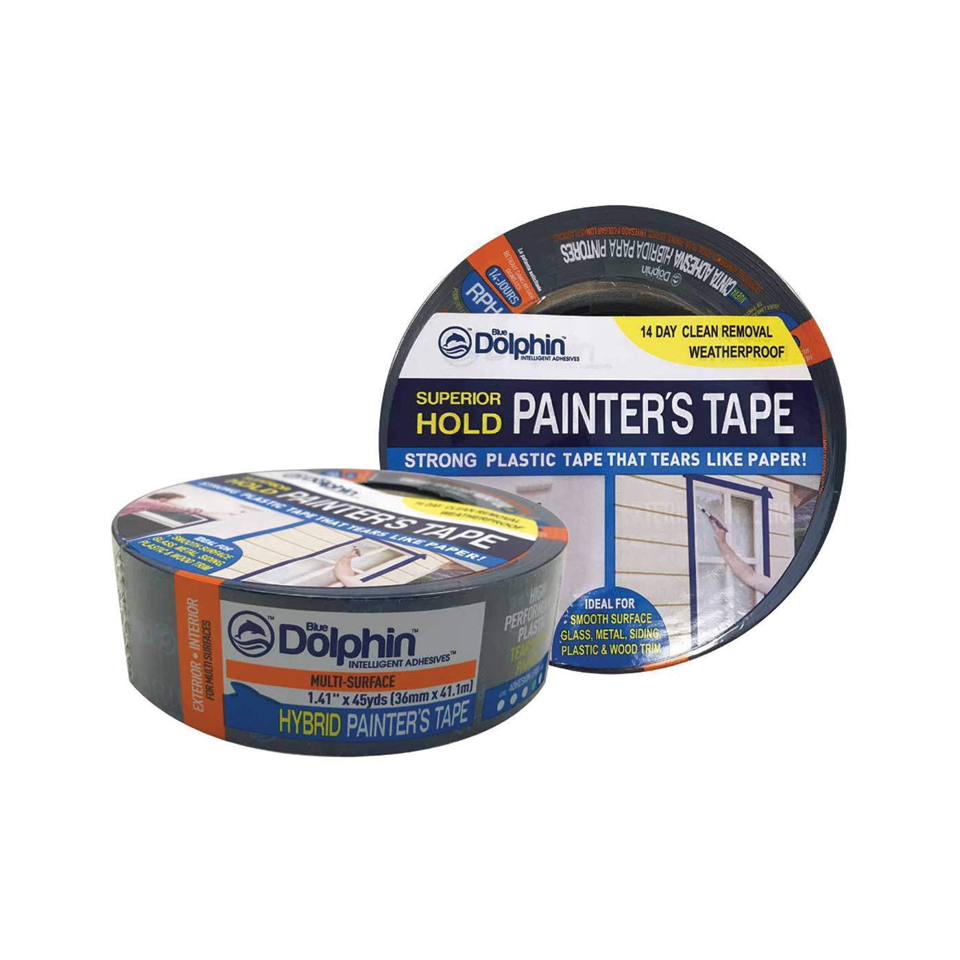 TP EXT S 0200 Exterior Tape, 45 yd L, 1.88 in W, Blue