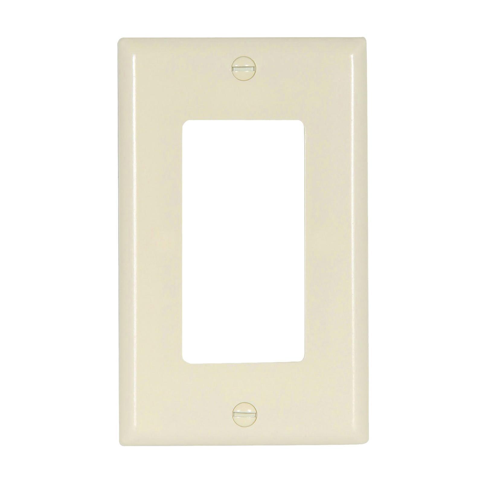 Wiring Devices 2151LA-BOX Switch Wallplate, 4-1/2 in L, 2-3/4 in W, 1-Gang, Thermoset, Light Almond, High-Gloss