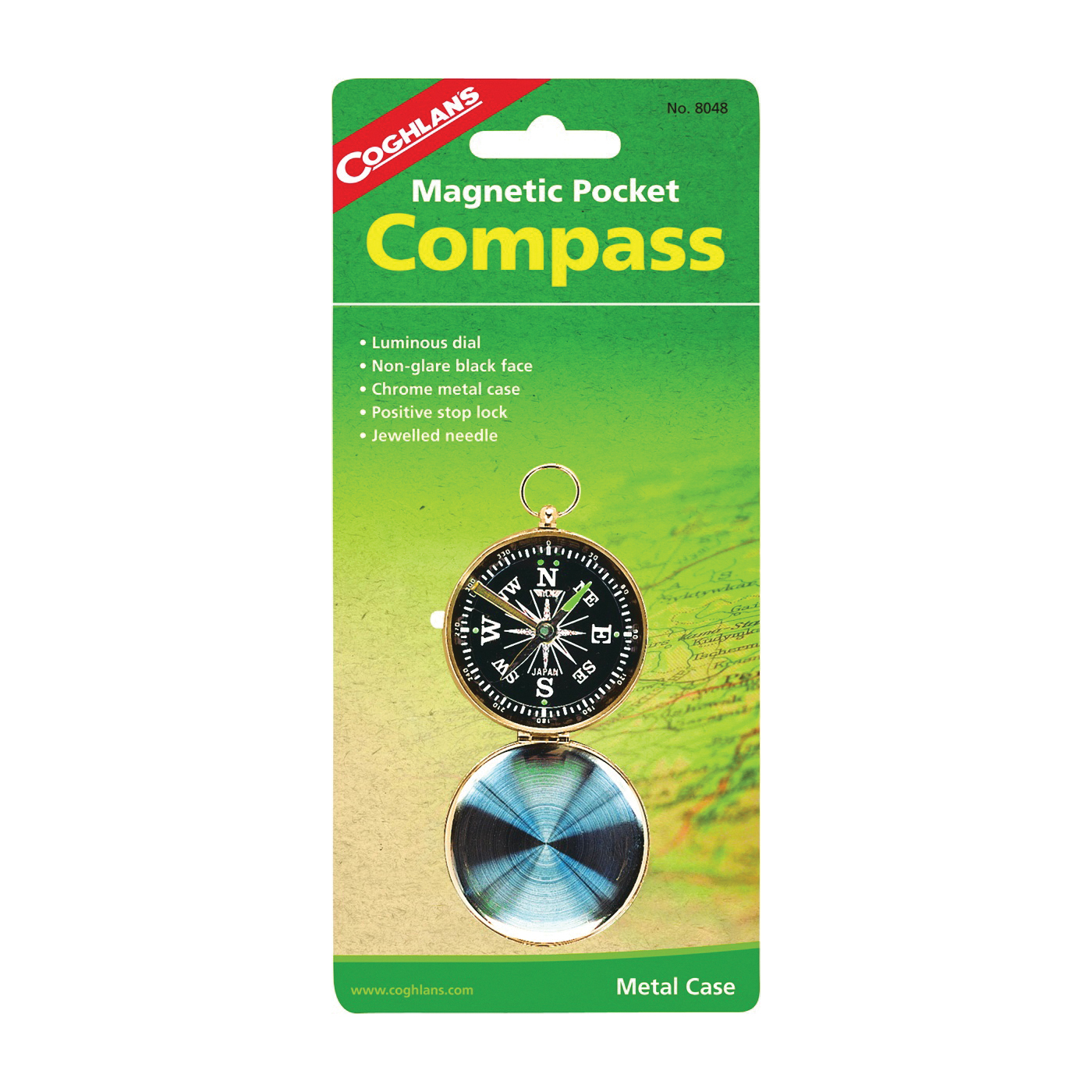 8048 Pocket Compass, Magnetic, Metal