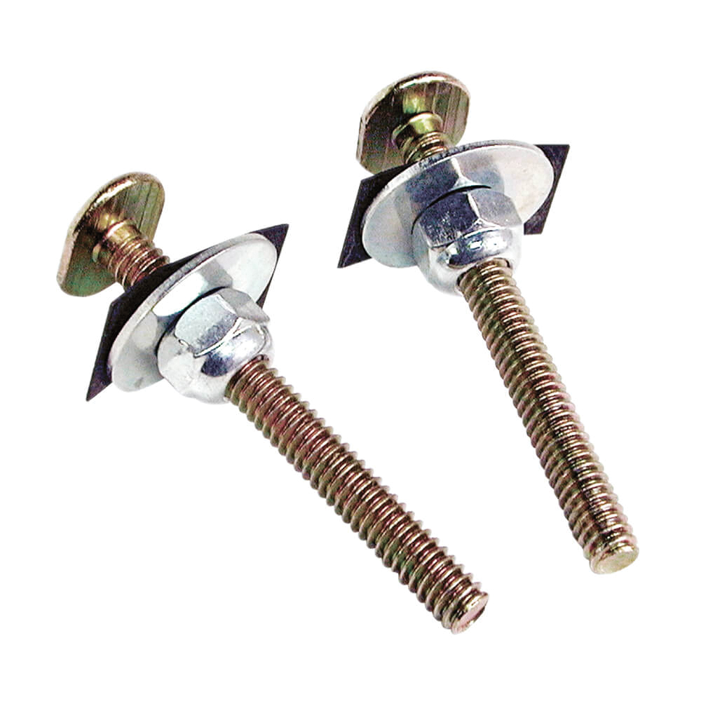 80156 Closet Bolt, 1/4 x 2-1/4 in Dimensions, Yellow-Brown, Brass